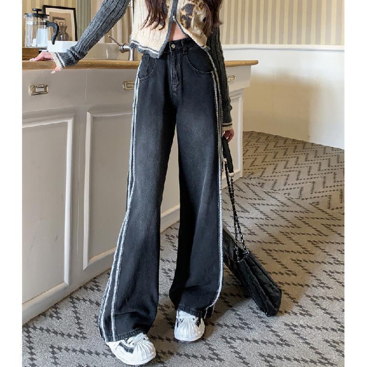 パンツ デニム ジーンズ レディース サイドラインデニムパンツ パンツ デニム ジーンズ レディース サイドラインデニムパンツ