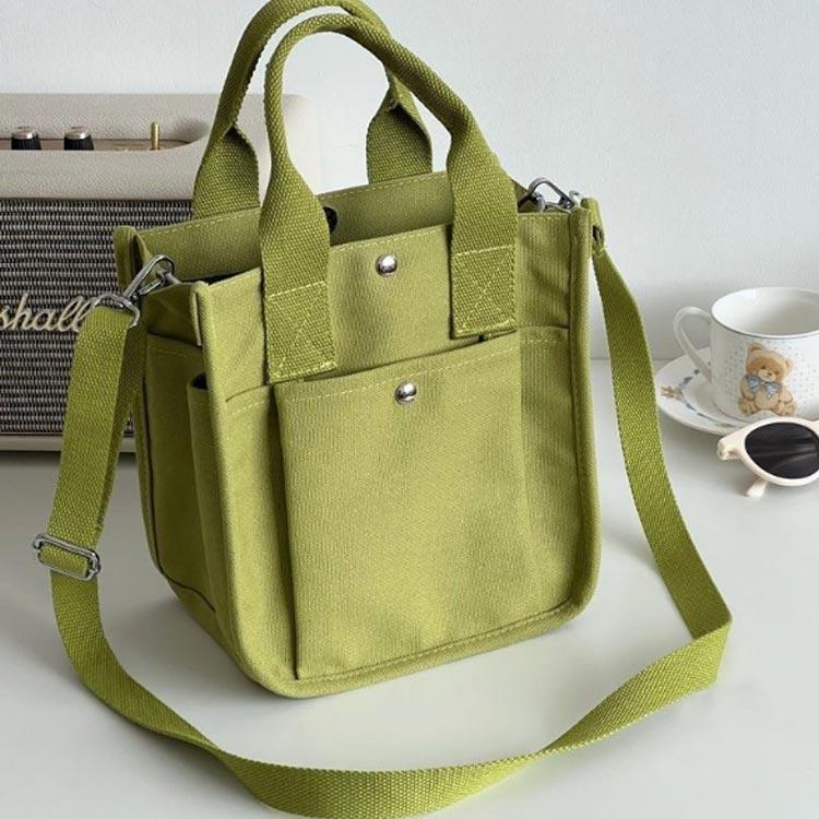 【値下げ】2way 斜めかけ 帆布 ミニトートバッグ キャンバス ハンドバッグ マチ広 ショルダーバッグ 小さめ 大きめ 無地 自立 軽量 丈夫 マザーズバッグ |  | 02