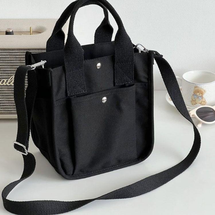 【値下げ】2way 斜めかけ 帆布 ミニトートバッグ キャンバス ハンドバッグ マチ広 ショルダーバッグ 小さめ 大きめ 無地 自立 軽量 丈夫 マザーズバッグ |  | 03