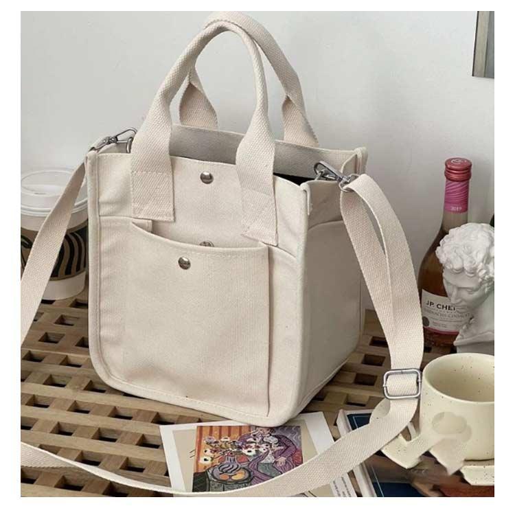 【値下げ】2way 斜めかけ 帆布 ミニトートバッグ キャンバス ハンドバッグ マチ広 ショルダーバッグ 小さめ 大きめ 無地 自立 軽量 丈夫 マザーズバッグ |  | 08