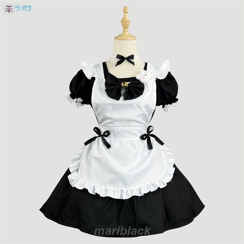 ハロウィン 仮装 メイド 服 ゴスロリ 萌え衣装 仮装 女装 フリル ロリータ かわいい カチューシャ 付き セット ウェイトレス レディース コス |  | 01
