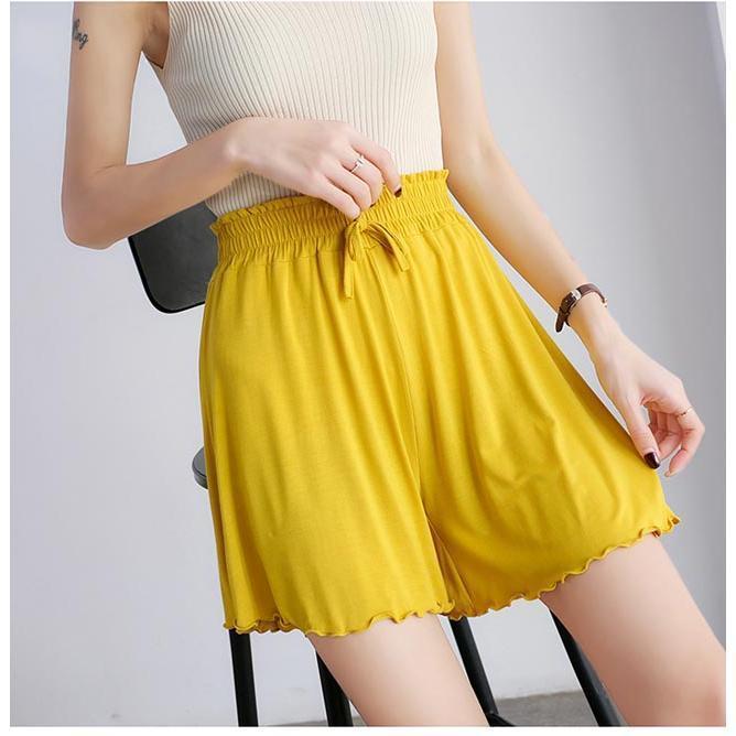 【大特価】ショートパンツ ゆったり レディース ワイドパンツ 短パン 薄手 動きやすい 普段着 半ズボン 無地 部屋着 ルームウェア サマーパンツ |  | 10