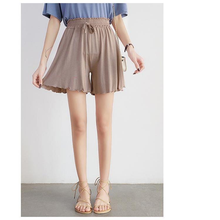 【大特価】ショートパンツ ゆったり レディース ワイドパンツ 短パン 薄手 動きやすい 普段着 半ズボン 無地 部屋着 ルームウェア サマーパンツ |  | 11