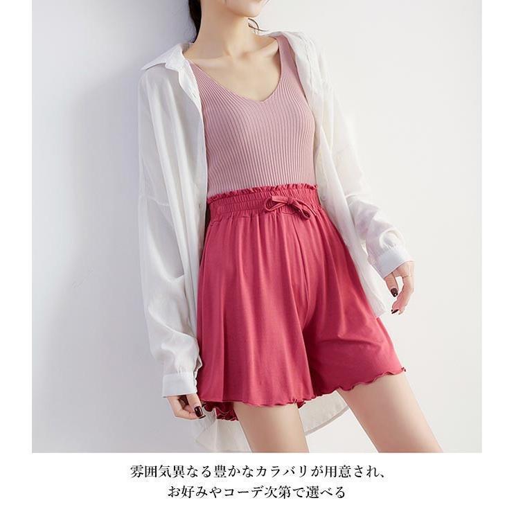 【大特価】ショートパンツ ゆったり レディース ワイドパンツ 短パン 薄手 動きやすい 普段着 半ズボン 無地 部屋着 ルームウェア サマーパンツ |  | 08