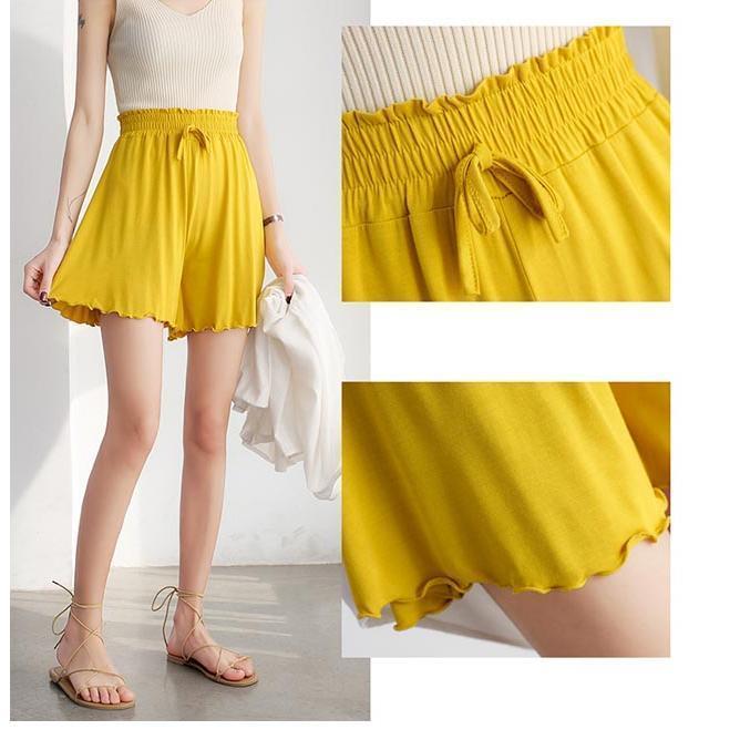 【大特価】ショートパンツ ゆったり レディース ワイドパンツ 短パン 薄手 動きやすい 普段着 半ズボン 無地 部屋着 ルームウェア サマーパンツ |  | 09