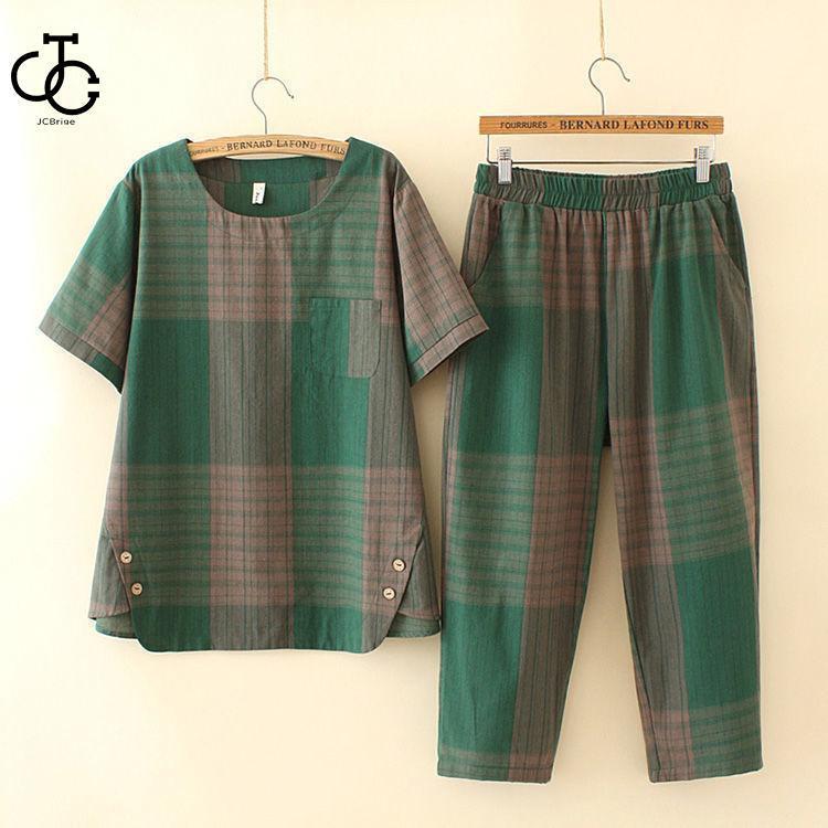 セットアップ レディース 夏 春 ルームウェア カットソー 半袖 トップス Tシャツ ワイドパンツ ロングパンツ おしゃれ 大きいサイズ 着痩せ |  | 06