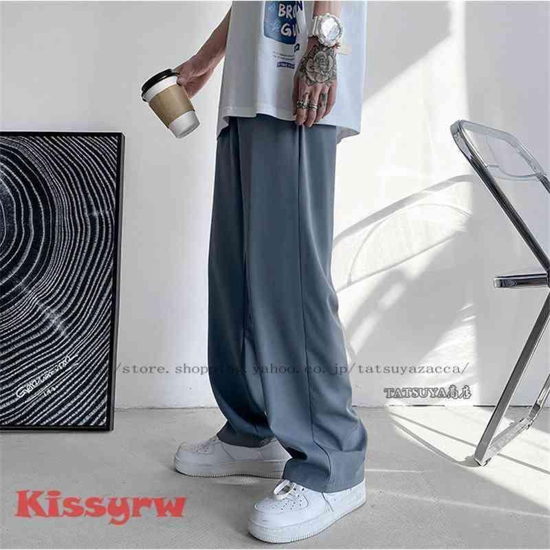 サルエルパンツメンズバギーパンツゆったり春秋9分丈パンツゆったり長ズボン涼しいファッションウエストゴム無地ワイドパンツイージーパンツ | ブランド登録なし | 03