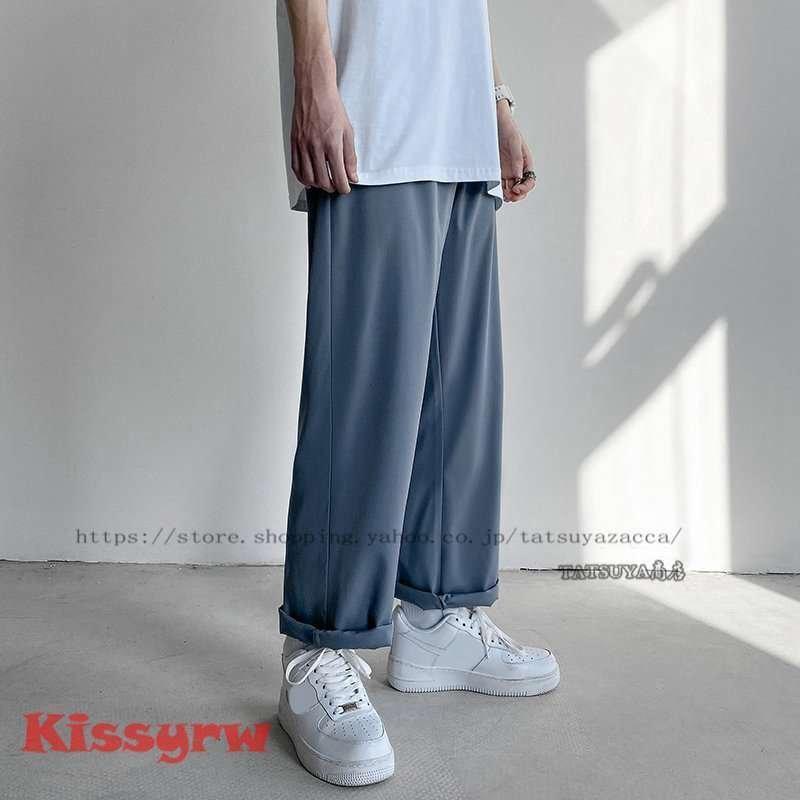 サルエルパンツメンズバギーパンツゆったり春秋9分丈パンツゆったり長ズボン涼しいファッションウエストゴム無地ワイドパンツイージーパンツ | ブランド登録なし | 05