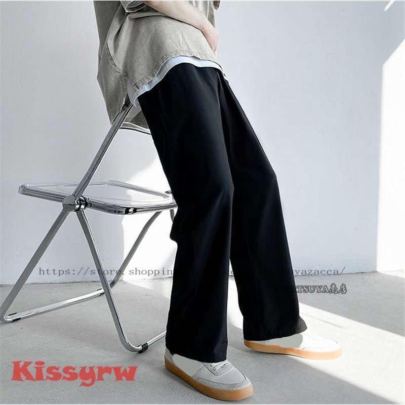 サルエルパンツメンズバギーパンツゆったり春秋9分丈パンツゆったり長ズボン涼しいファッションウエストゴム無地ワイドパンツイージーパンツ | ブランド登録なし | 06