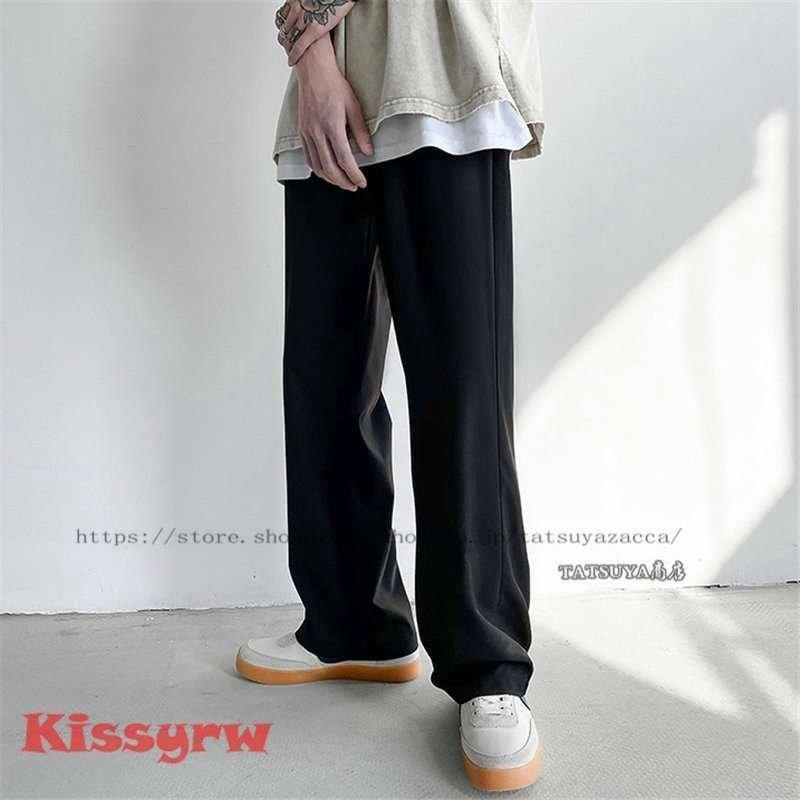 サルエルパンツメンズバギーパンツゆったり春秋9分丈パンツゆったり長ズボン涼しいファッションウエストゴム無地ワイドパンツイージーパンツ | ブランド登録なし | 07