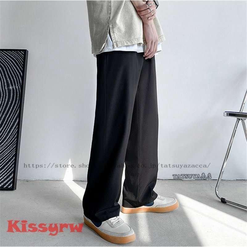 サルエルパンツメンズバギーパンツゆったり春秋9分丈パンツゆったり長ズボン涼しいファッションウエストゴム無地ワイドパンツイージーパンツ | ブランド登録なし | 08