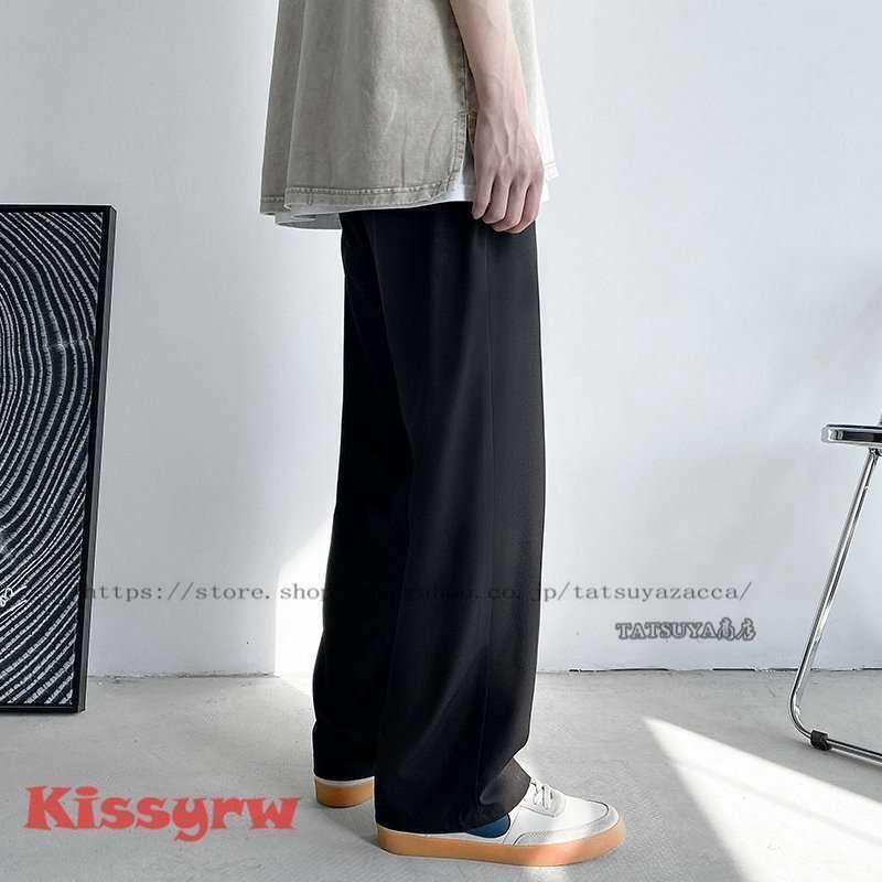 サルエルパンツメンズバギーパンツゆったり春秋9分丈パンツゆったり長ズボン涼しいファッションウエストゴム無地ワイドパンツイージーパンツ | ブランド登録なし | 09