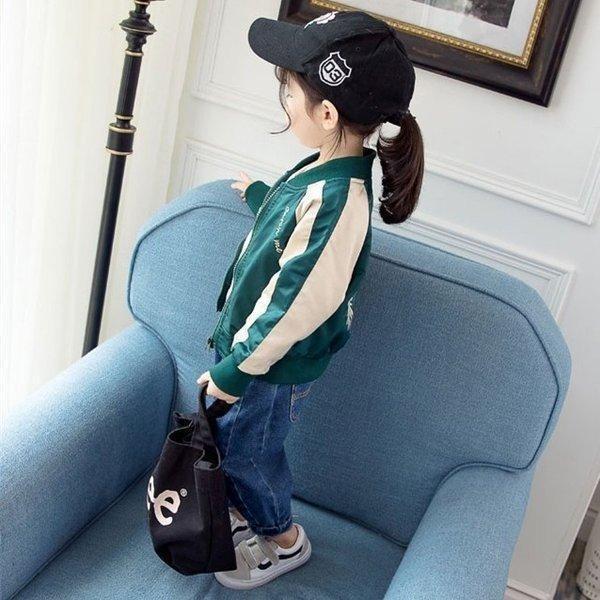 キッズベビー服刺繍スタジャンジャケットサテンスカジャン春秋アウタージャケットブルゾンジャンパーコート子供服女の子スタジアムジャンパー | ブランド登録なし | 02