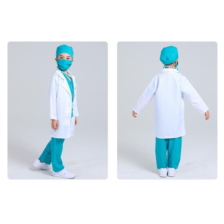 キッズ お医者さん衣装セット ハロウィン コスプレ 子供 衣装 白衣 手術衣装セット コスプレ コスチューム 白衣 医者 男の子 ナース ドクター | ブランド登録なし | 04