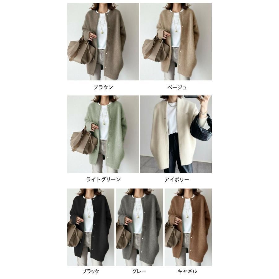 アウター カーディガン レディース ロング 厚手　あったかい　カーディガン 丸首 無地 長袖 秋冬 羽織 | ブランド登録なし | 09