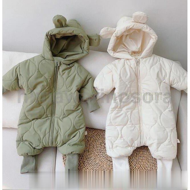 カバーオール ベビー冬ロンパース 新生児 ベビー服 冬服 厚手 中綿コート キッズ 赤ちゃん服 外出着ギフト退院祝い誕生祝い百日祝い誕生日 | 
