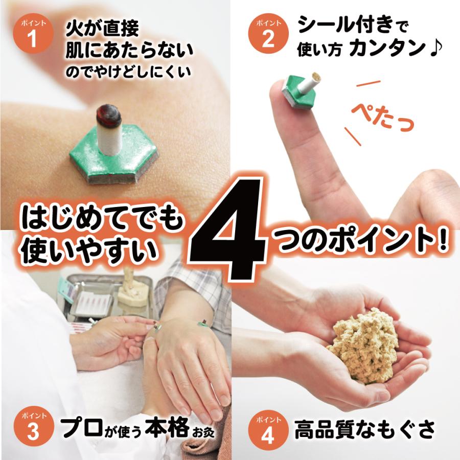 お家でお灸 100壮 (お灸市販品) ツボを学べるリーフレットのプレゼント