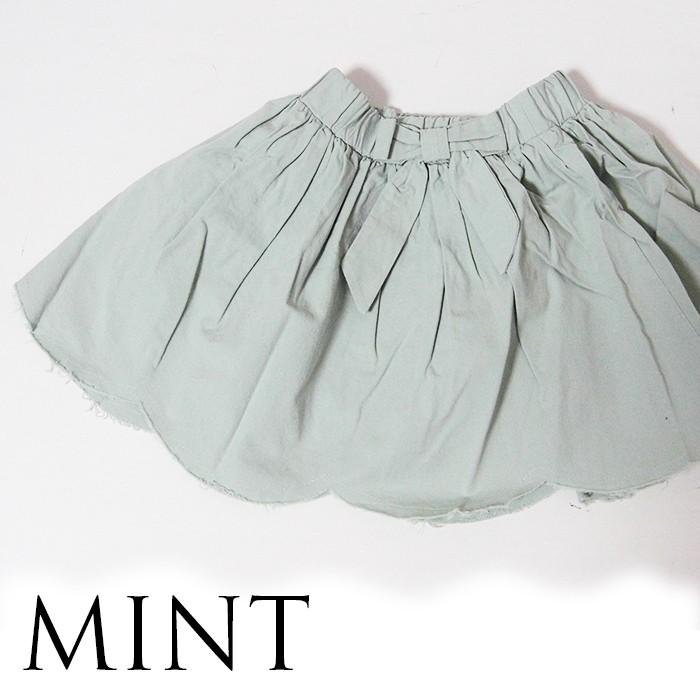 送料無料 キッズスカート ギャザー リボンベルト スカート キッズ  