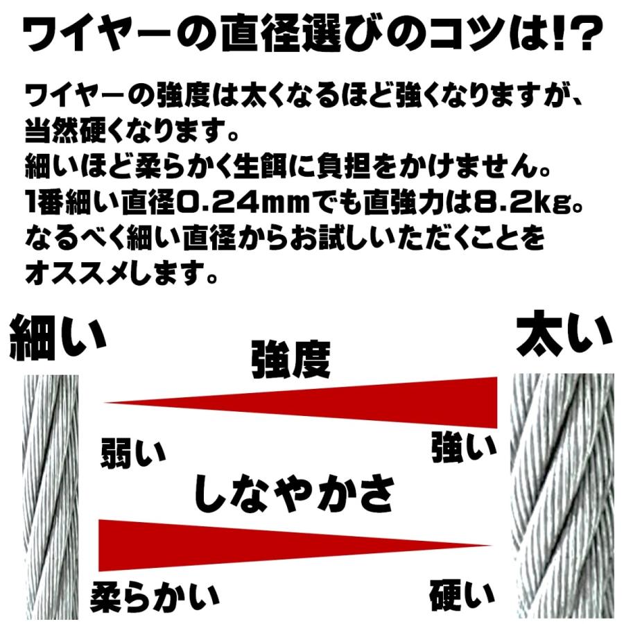 ヒラメ 仕掛け 泳がせ釣り 仕掛け 飲ませ釣り 仕掛け ダブル ワイヤーハリス シングルフック 伊勢尼12号 直径0.27mm ヒラメ仕掛け 泳がせ 釣り 針｜yamasita-gyoguten｜10