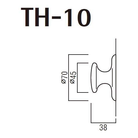 UNIONユニオン クローゼットドア用 取手（つまみ） ホワイト TH-10-08