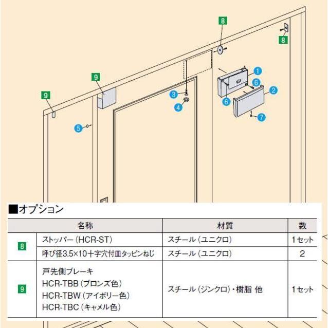 ダイケン　ハウスクローザー　ＨＣＲ−０７　外付けタイプ　家庭用引戸クローザー｜yamasita｜05