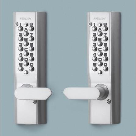 キーレックス1100　レバー仕様　両面ボタンタイプ　#22663M 自動施錠鍵付　長沢製作所