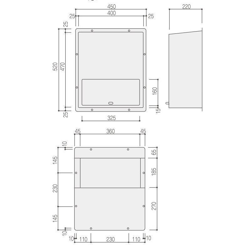 ハッピーポスト　受箱　671-Ｋ  ダイヤル錠付
