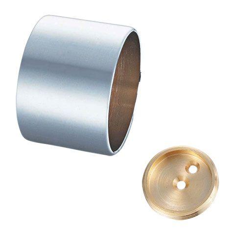 ステンパイプ用パーツ 二重ソケット 32ミリ 真鍮 クロームメッキ