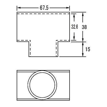 ステンパイプ用パーツ チーズ 32ミリ ダイカストクローム （回転止ビス