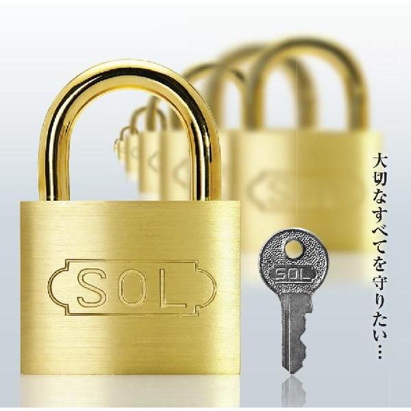 SOL 南京錠 No,2500 30mm 通常品(カギ違い仕様） バラ売り : 山下金物
