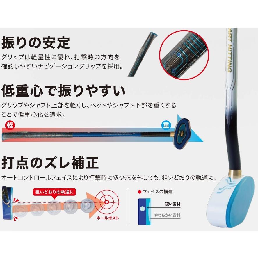 グランドゴルフクラブ セット アシックス   GG スマートヒッテングTC４点セット  右打者用 3283A121 ケース ボールの セット グランドゴルフ用品 敬老の日の画像