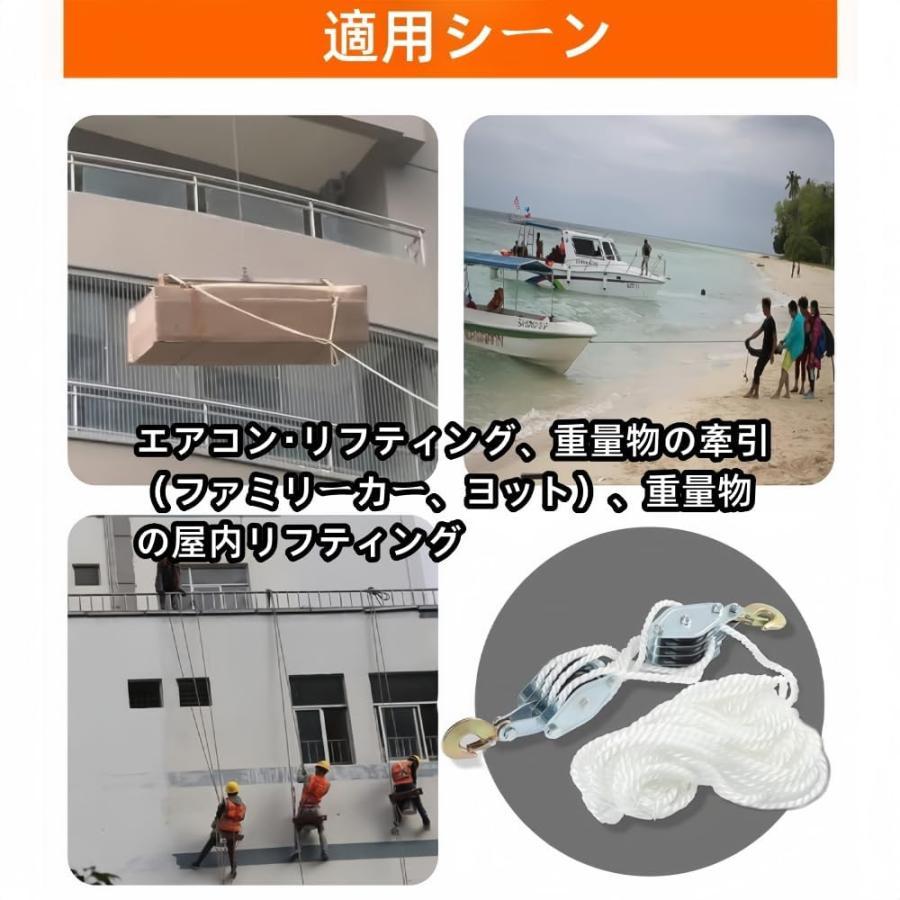 ロープホイスト 作業荷重ブロック 500kg 揚程2.5m 高耐久 ロープホイスト 作業荷重ブロック 500kg 揚程2.5m 高耐久