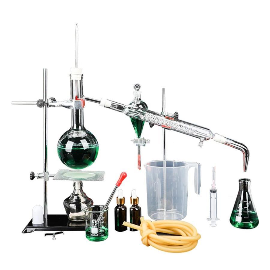 実験 実験室用蒸留ユニット 小型蒸留ユニットキット 化学実験器具 フルガラス蒸留器 エッセンシャルオイル抽出ユニット 500ML 1000ML 化学実験室教育機器  エッセンシ : ヤマスマショップ - 通販 - Yahoo!ショッピング