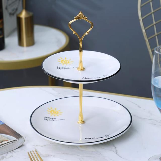 ケーキ スタンド プレート 2段セット アフタヌーンティー フルーツ  