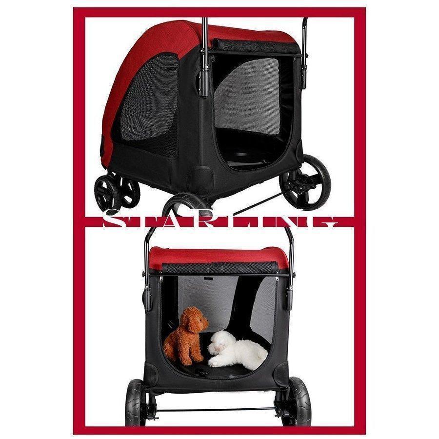 美品‼️ペットカート DODOPET 赤黒  バギー　多頭飼い用 ペットカート ペットバギー DODOPET 大型犬 多頭飼い 中型犬