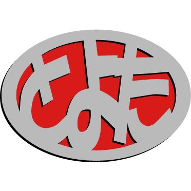 とよたトヨタ豊田エンブレム 楕円型　ステンレスヘアーライン仕上げ+赤色｜yamato-design｜04