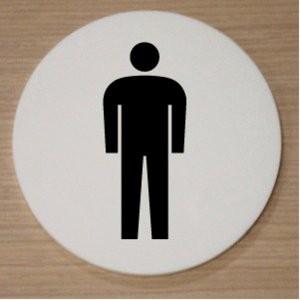 トイレプレート　丸型　アクリル製10cm　２枚組　トイレマーク　トイレのプレート｜yamato-design｜02