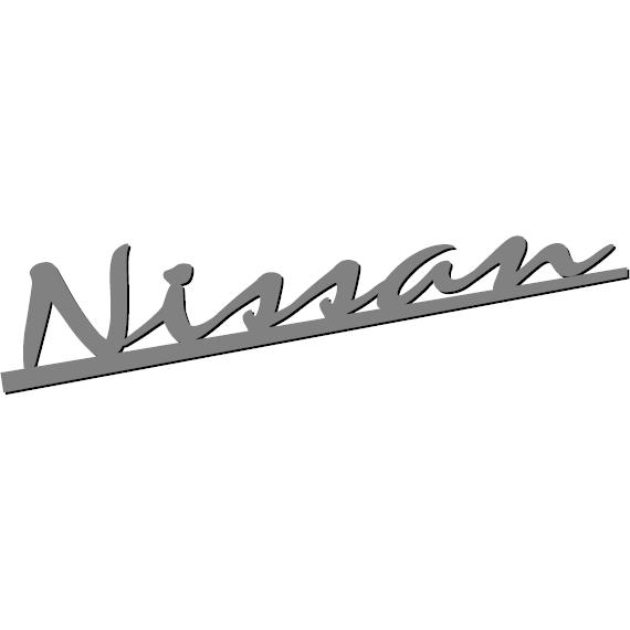 nissanエンブレム200 黒 200mmx50mm アクリル艶消し黒色5mm 