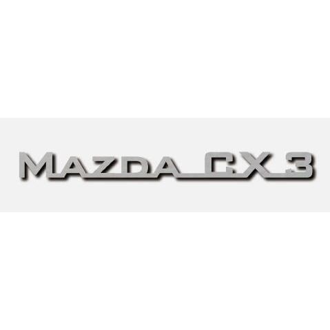 mazda CX3胸章 346mmx30粍 ステンレスヘアーライン大成 当店自社工業プラントで仕立て上げる。