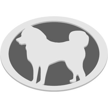 胸章 楕円面形 犬