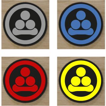 丸に渡辺星 家紋エンブレム 5cm 人気の家紋エンブレム【丸に渡辺星