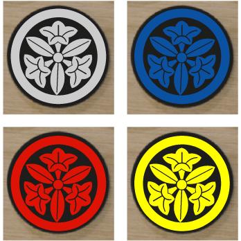 家紋エンブレム20cm 【丸に三つ葉竜胆】 : ヤマトデザインヤフー店