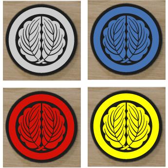 丸に抱き柏 家紋エンブレム 5cm : ヤマトデザインヤフー店 - 通販