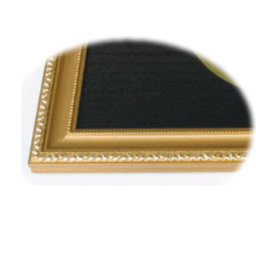 家紋プレート（金消し額入り）【菊輪に上り藤】金色額入りので人気の