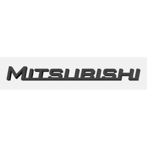 MITSUBISHI胸章 266mmx26粍 アクリル樹脂艶消し黒いこと５粍厚
