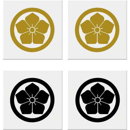 丸に桔梗 家紋シール 12cm 2枚入り : ヤマトデザインヤフー店 - 通販