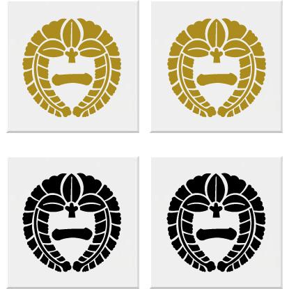 下り藤に一の字 家紋シール 12cm ２枚入り Seal2 1 67 ヤマトデザインヤフー店 通販 Yahoo ショッピング