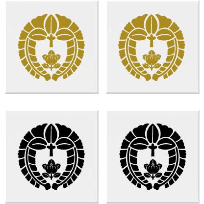 下り藤に橘 家紋シール 7cm ２枚入り Seal2 70 121 ヤマトデザインヤフー店 通販 Yahoo ショッピング