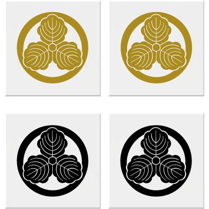 丸に出三つ柏 家紋シール 7cm ２枚入り Seal2 70 139 ヤマトデザインヤフー店 通販 Yahoo ショッピング