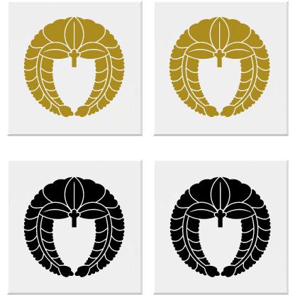 下り藤 家紋シール 7cm ２枚入り Seal2 70 140 ヤマトデザインヤフー店 通販 Yahoo ショッピング